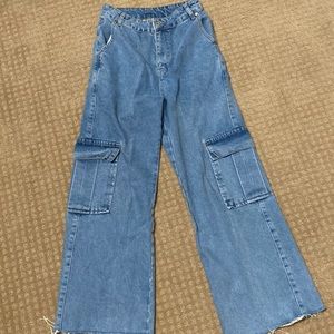 Ragged priest jeans wide leg cargo